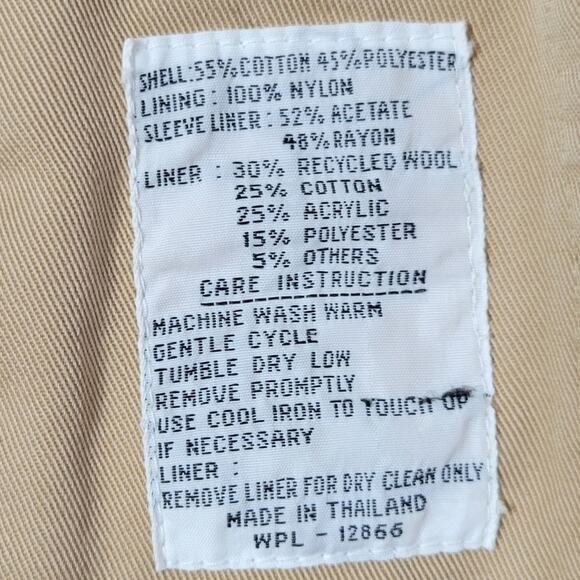 Vintage 70s Montgomery Ward Tan Lightweight Mod Coat, size 16 - Picture 8 of 8